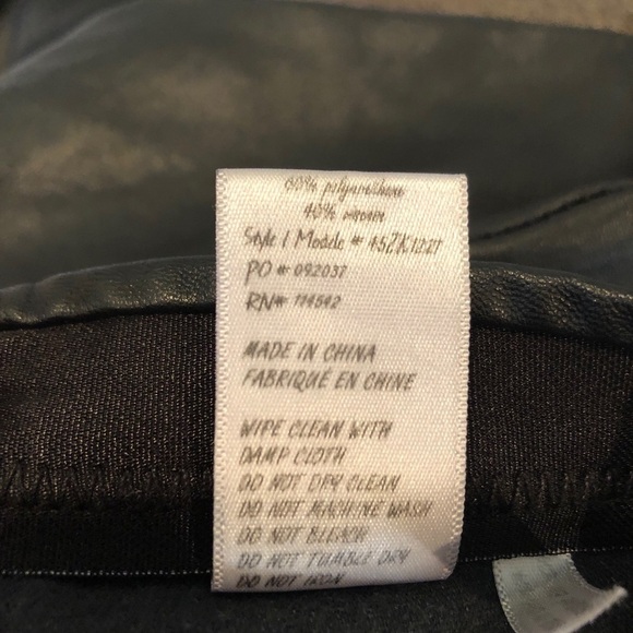 Blank NYC black Skinny faux leather girls pants size 14 - Picture 9 of 12